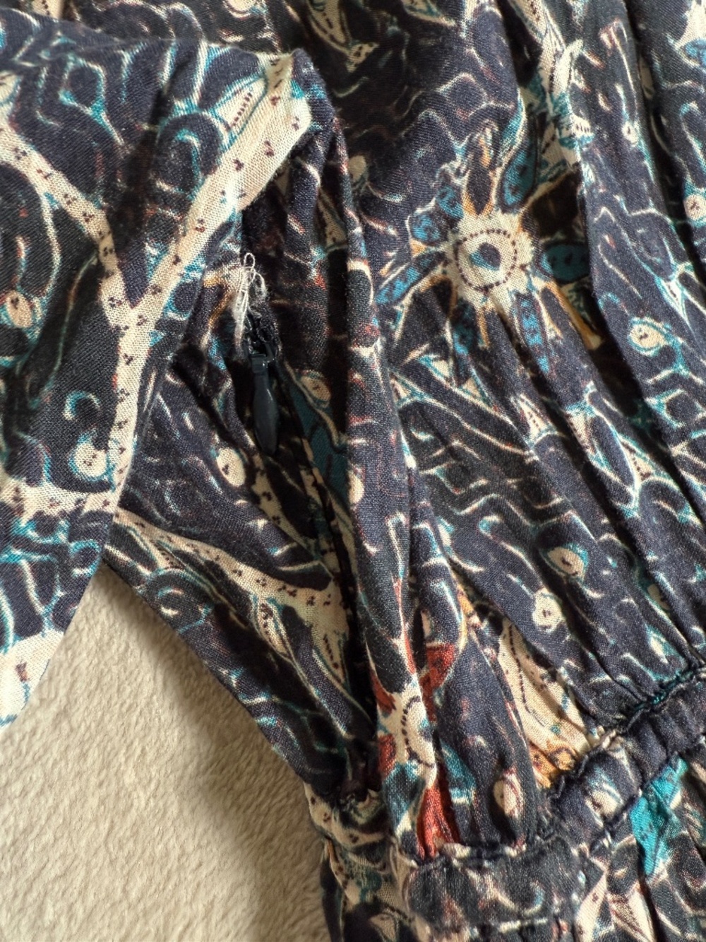 Ulla Johnson Dress Womens 6 Twilight Navy Floral Thelma Puff Sleeve Midi NWT - Picture 11 of 15